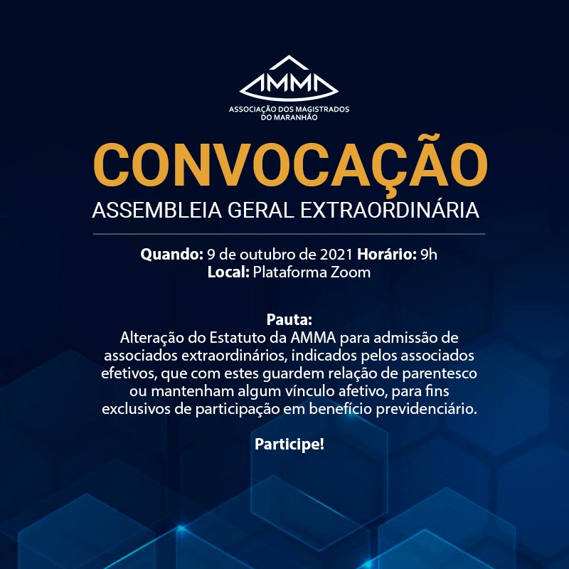 Assembleia Geral Extraordinária neste sábado para apreciar pauta associativa