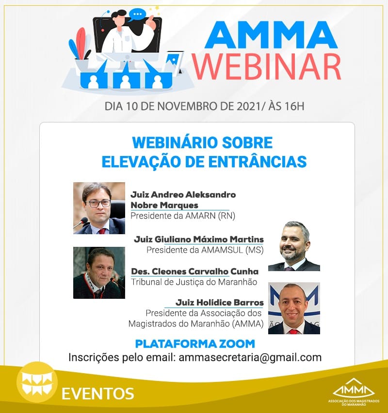 AMMA realizará webinário sobre elevação de entrâncias nesta quarta (10)