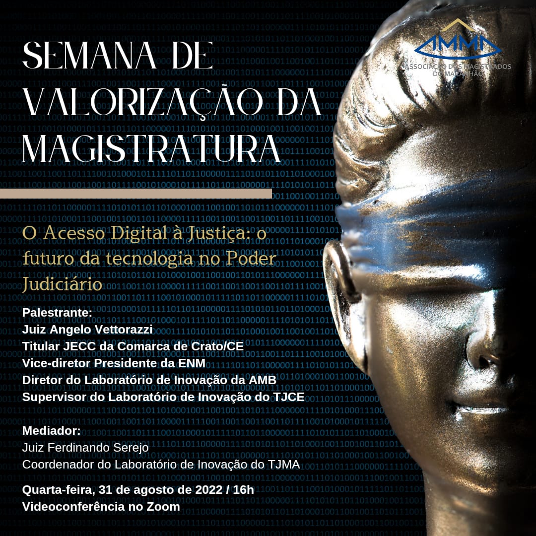Semana de Valorização da Magistratura terá palestra sobre acesso digital à Justiça nesta quarta-feira