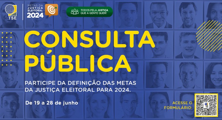 Justiça Eleitoral lança pesquisa pública para formulação de metas para o ano de 2024